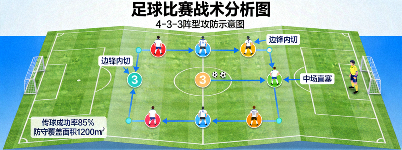 足球比赛战术分析可视化图表展示图片